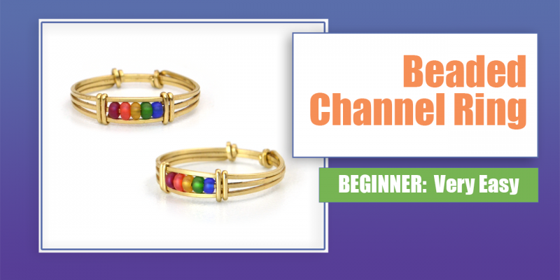 Beaded Channel Ring - Beginner Wire Jewelry Tutorial - thetaoofwire.com